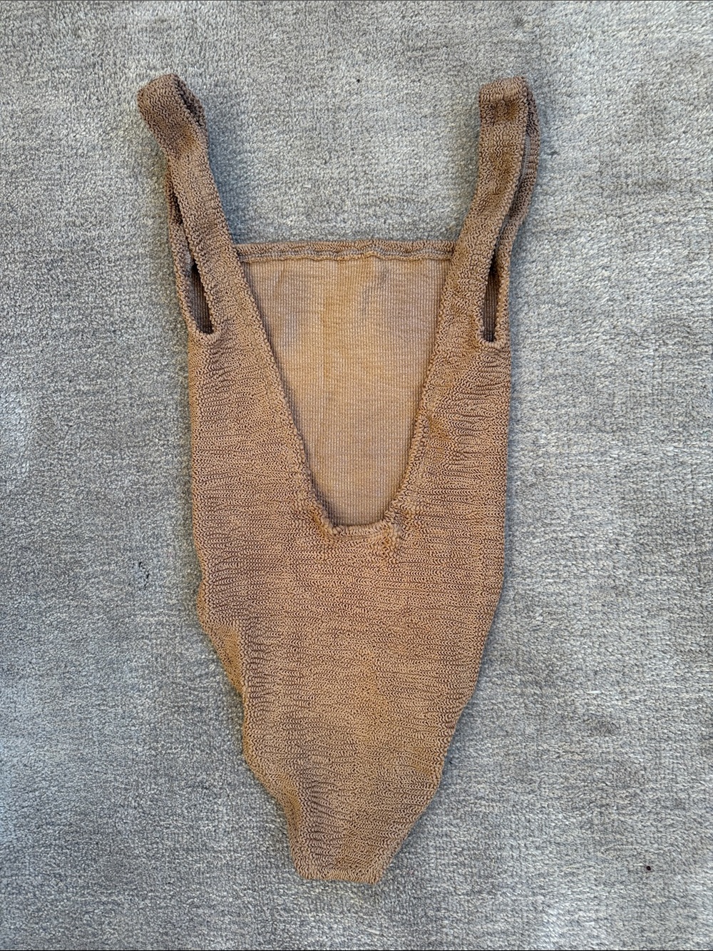Hunza G Square Neck in Metallic Cocoa - Picture 3 of 5